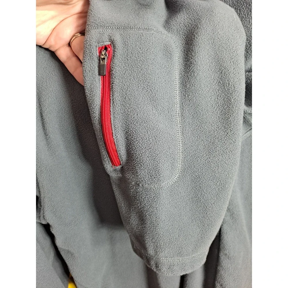 The North Face Fleece Pullover 1/4‎ Zip Lightweight Gray Mens L